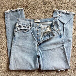 AGOLDE 90s Mid Rise Loose Fit straight jeans size 26 100% cotton button fly